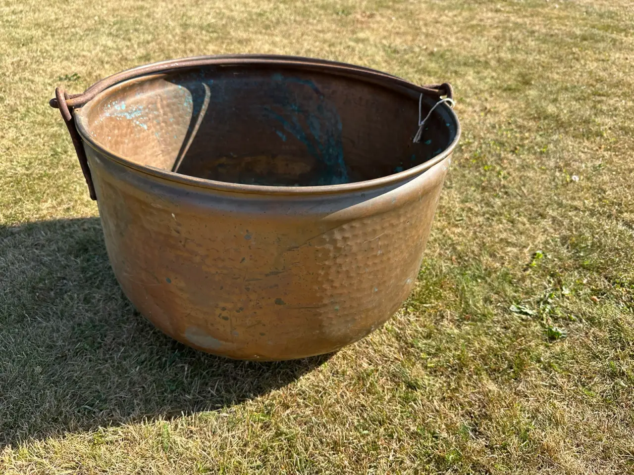 Billede 1 - Stor kobber brændespand