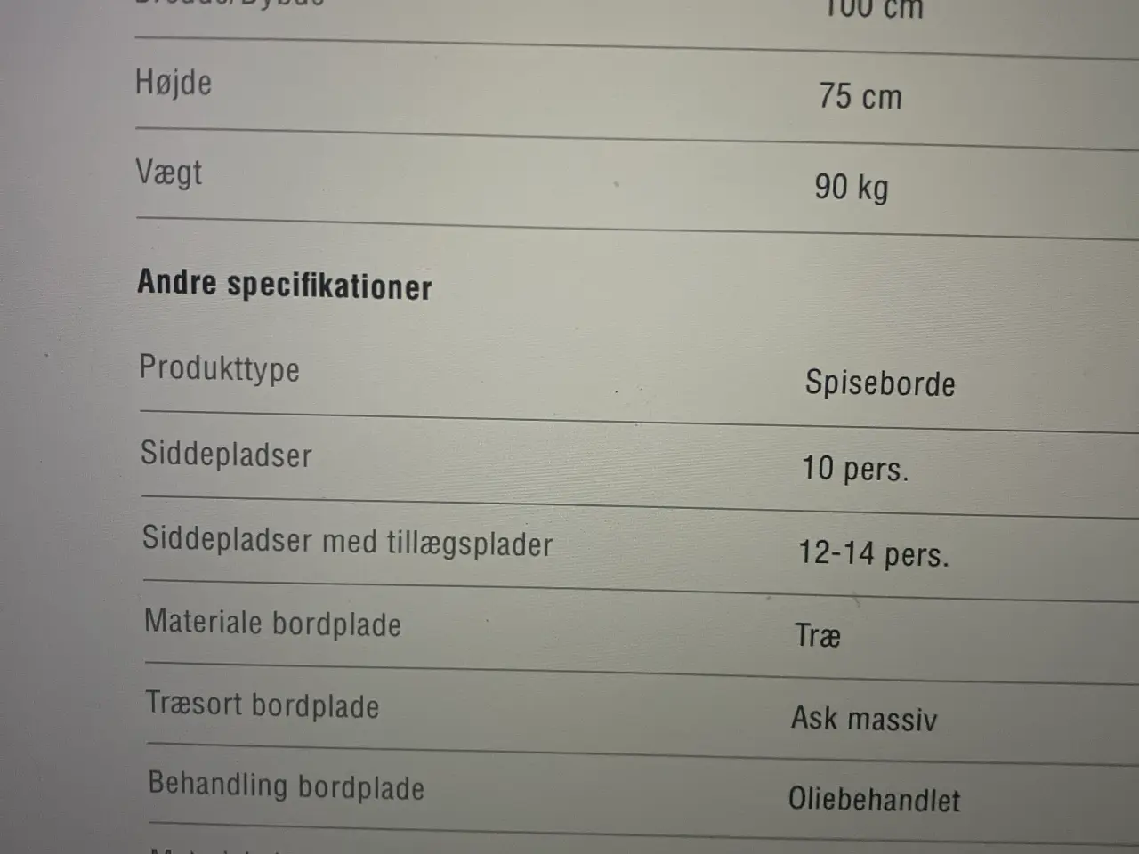 Billede 6 - Spisebord til 14 personer  Sakura