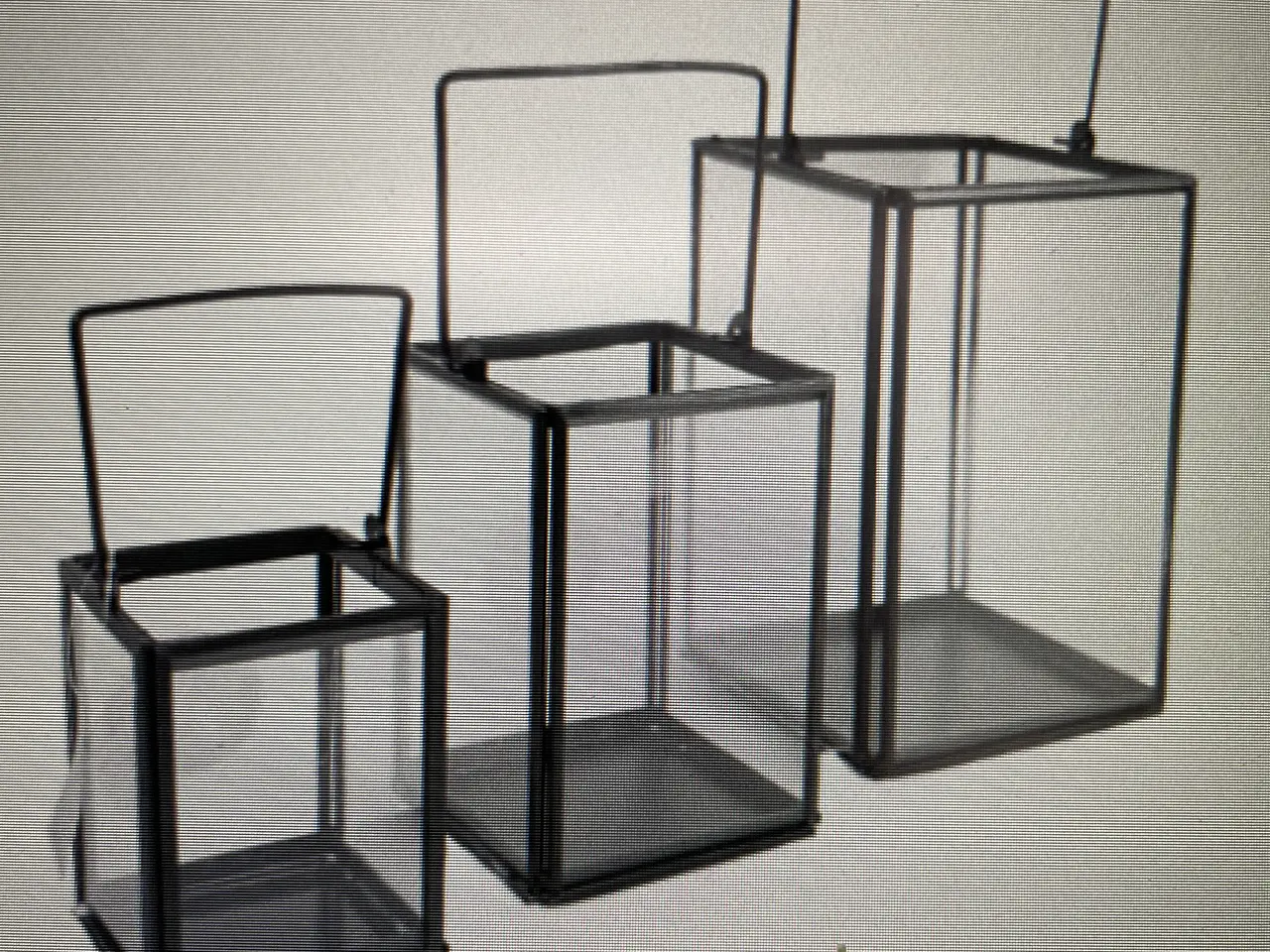 Billede 1 - 3 dekorative metal-lanterner til inde- og udebrug