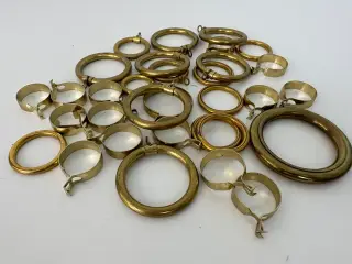 Lot vintage/retro gardinringe / ophæng i messing.