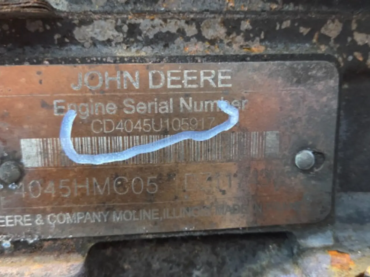 Billede 4 - John Deere 4045HMC05 Motor CD4045U105917