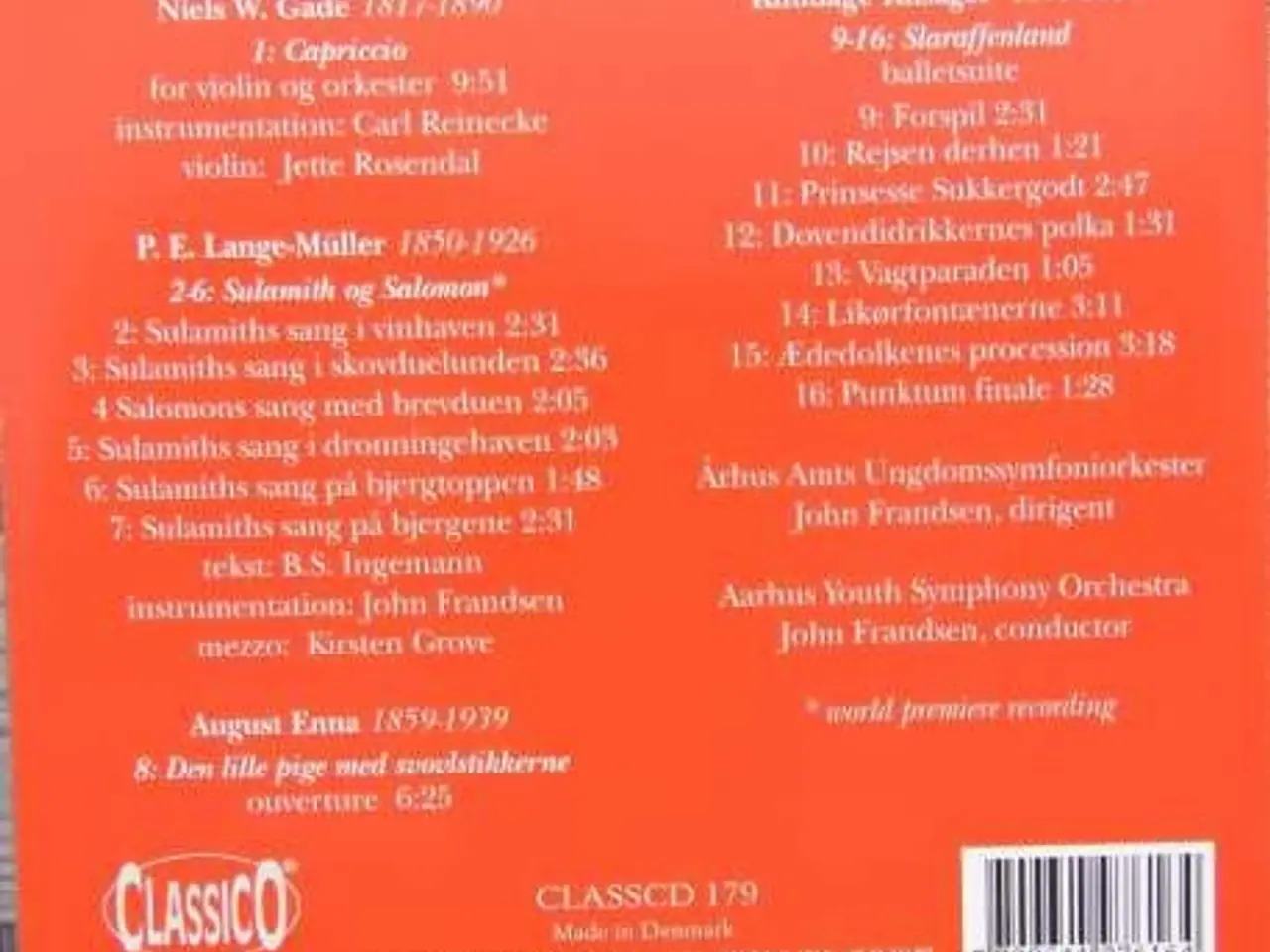 Billede 2 - Niels. W. Gade* – Capriccio – CD