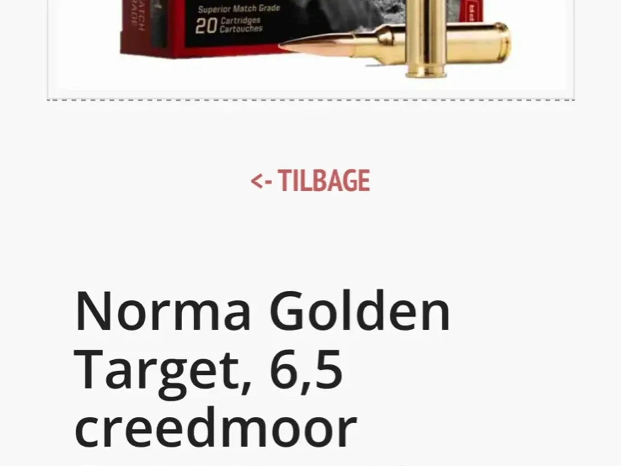 Billede 1 - Norma 6,5 creedmoor