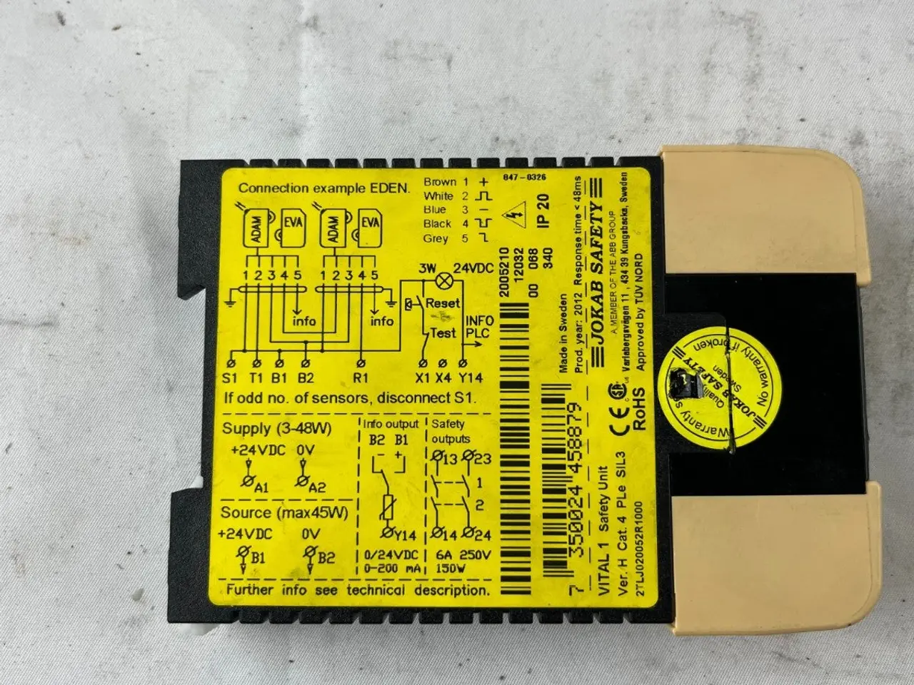 Billede 2 - ABB Jokab Safety Vital 1 24VDC Safety Controller