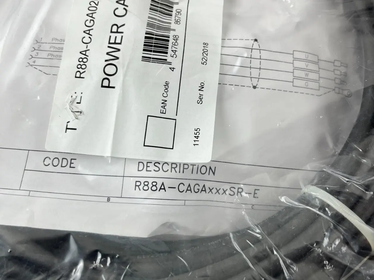 Billede 4 - Omron R88A-CAGA020SR-E Power kabel 20m for / 2