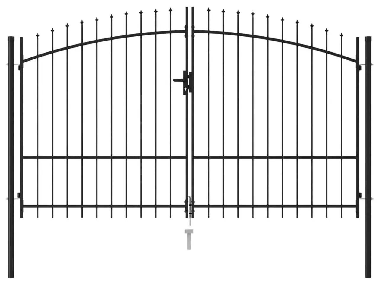 Billede 2 - Hegnslåge Woerden dobbeltdør med spydtop - 299,5 x 224,5 cm