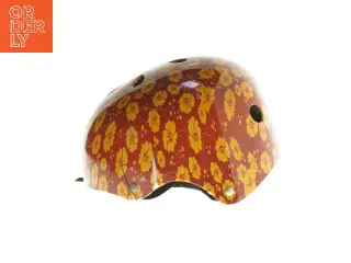 Cykelhjelm med blomsterdesign (str. 52-57 cm)