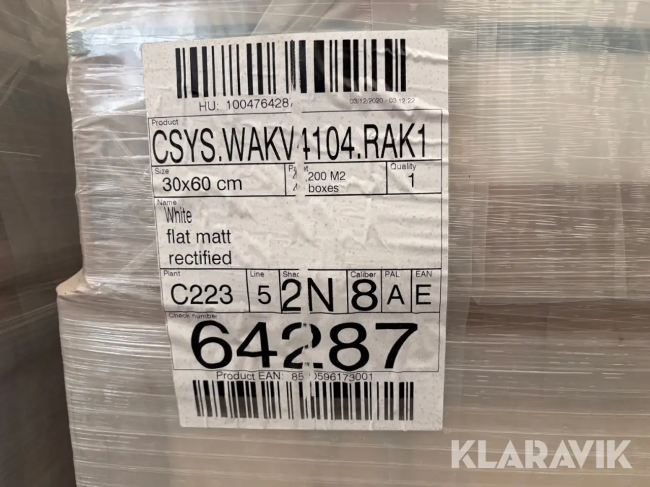 Billede 6 - Fliser Rako 30 x 60 Hvid 604,8 m2