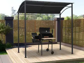 Grillpavillon 215x150x220 cm stål antracitgrå