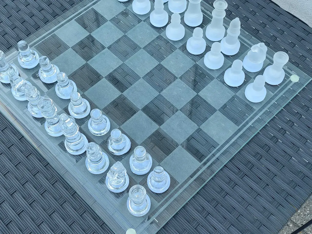 Billede 5 - Glazen Schaakspel glas skakspil