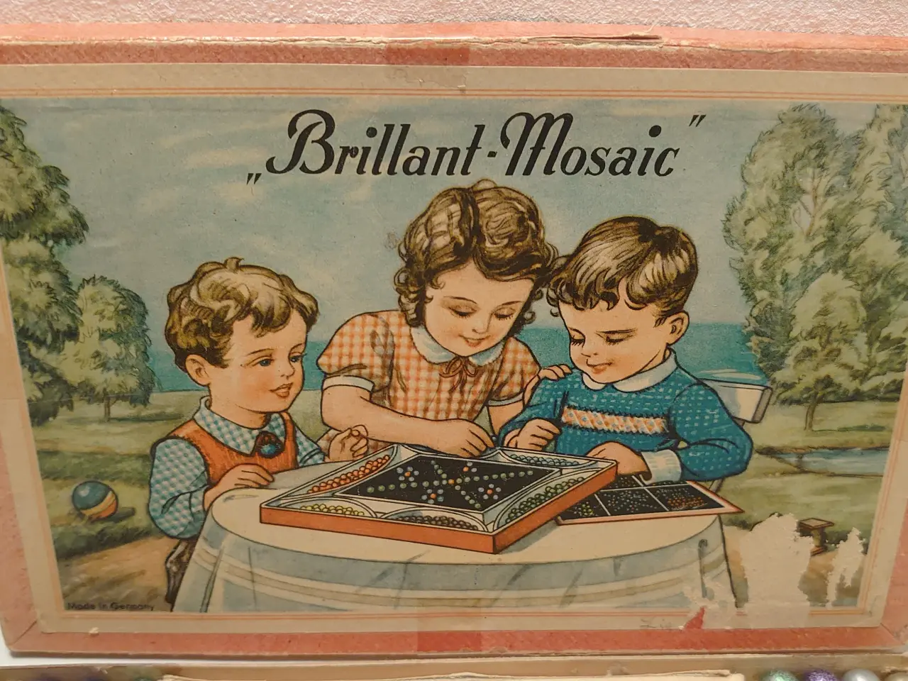 Billede 2 - Brillant-Mosaic.Mosaikleg med kugler, tysk ca 1950