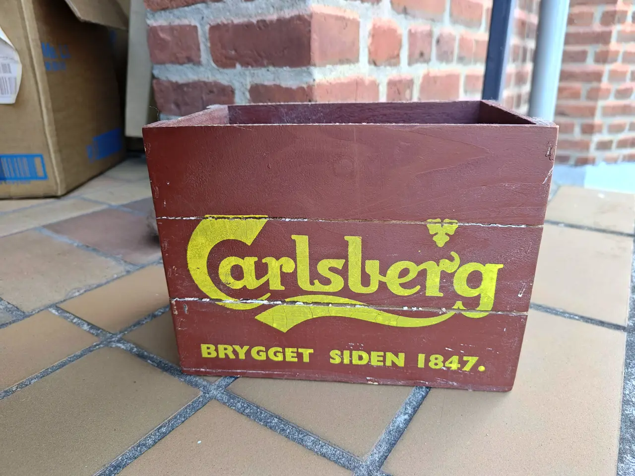 Billede 3 - Lille Carlsberg ølkasse i træ 
