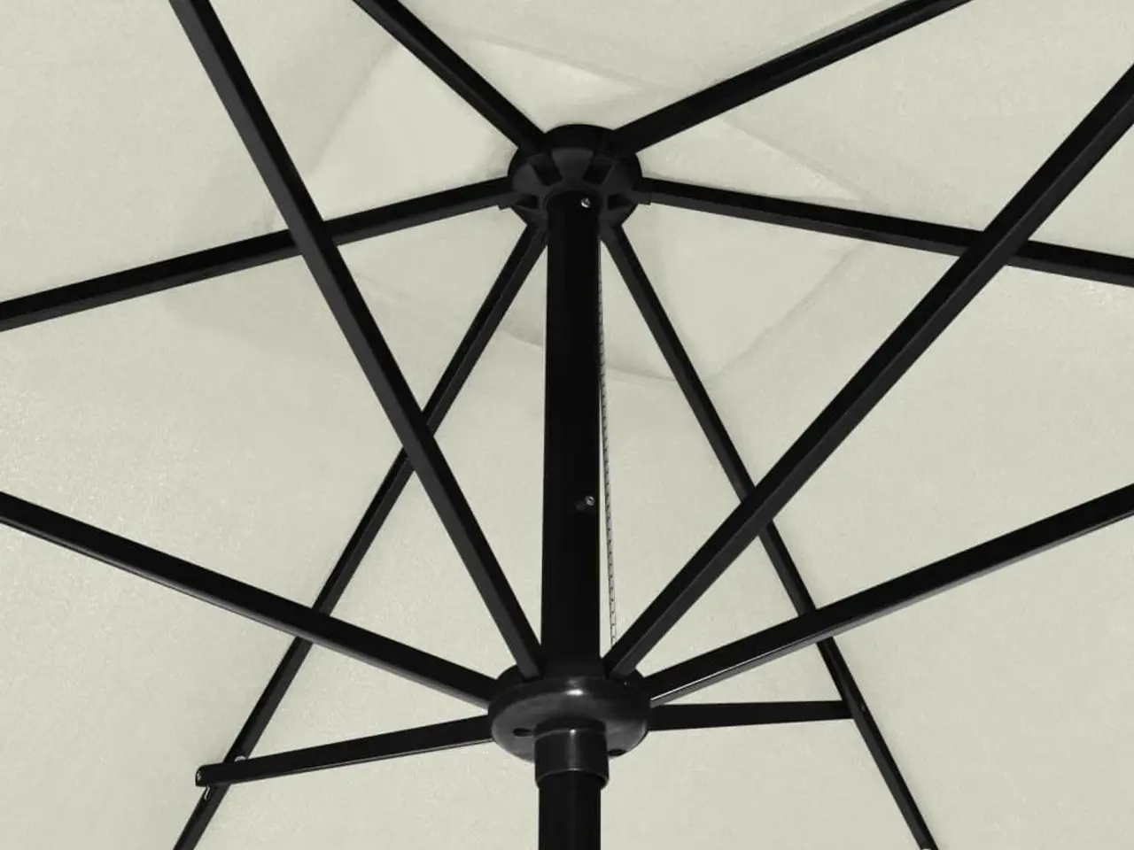 Billede 2 - Parasol med LED-lys og stålstang 2 × 3 m - sandfarvet
