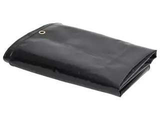 Presenning 2×3 m - 650 g/m², sort vandafvisende tarp