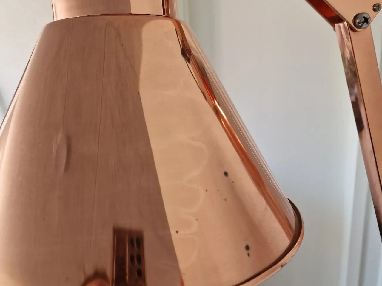 Billede 3 - Stor arkitekt gulv lampe i kobber