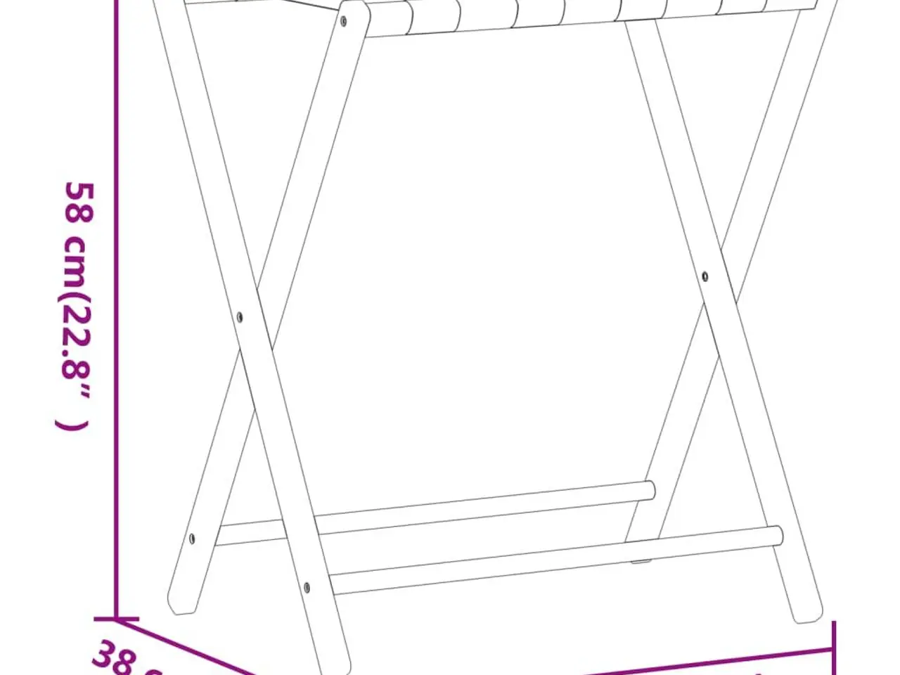 Billede 7 - Kuffertbænk i bambus - 68,5 x 38 x 58 cm