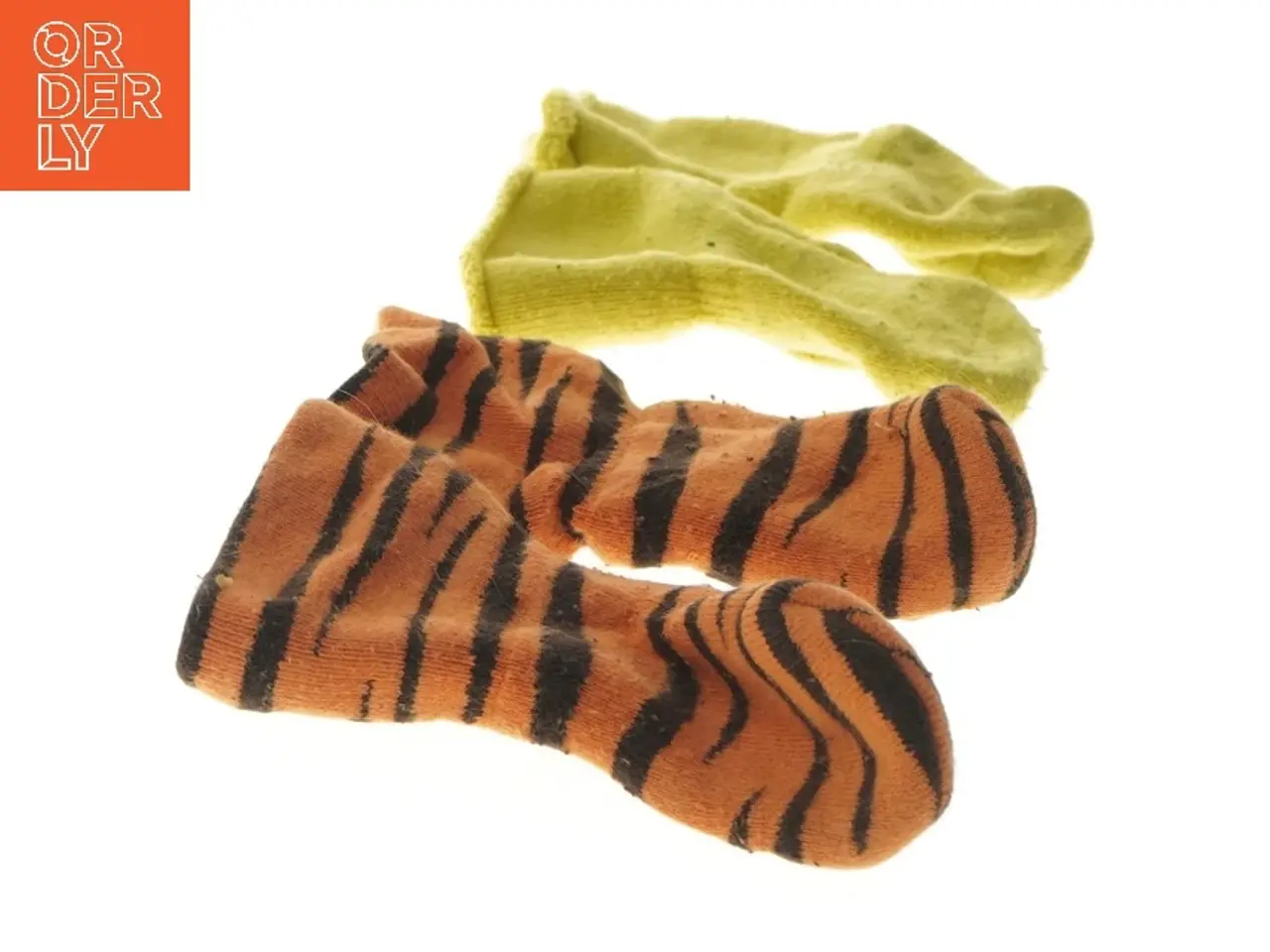 Billede 2 - Babysokker med tigerstriber og ensfarvede (str. ca 13 cm)