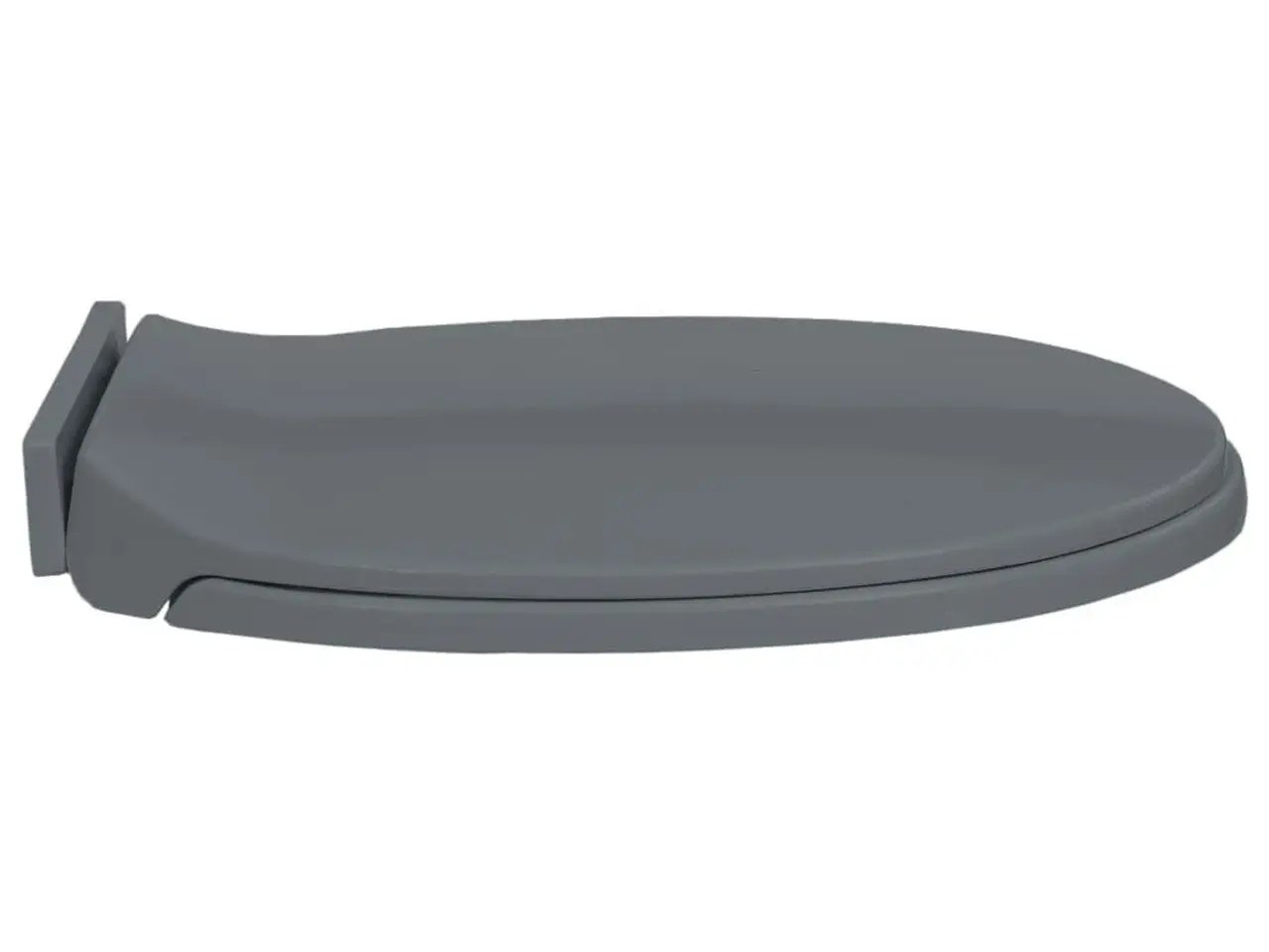 Billede 4 - Toiletsæde med soft close - oval, grå polypropylen