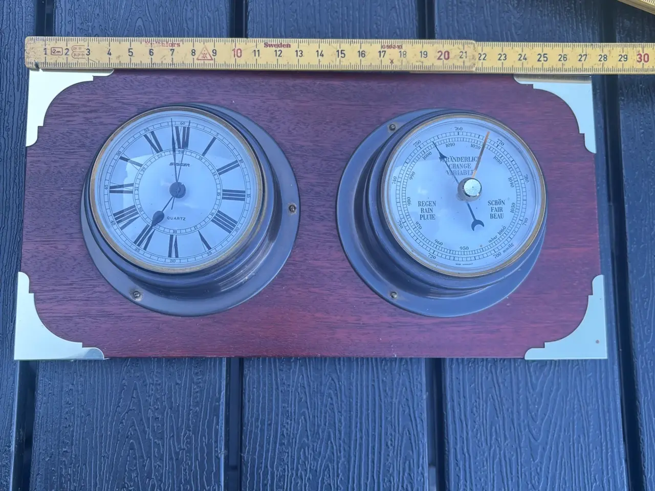 Billede 1 - Skibsur og barometer