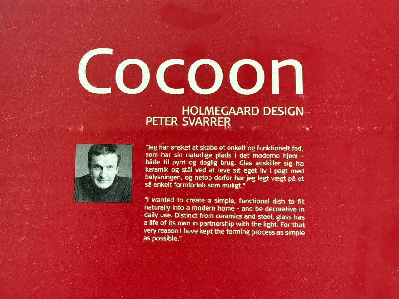 Billede 3 - 30 cm diameter rød cocoon Holmegaard fad/skål