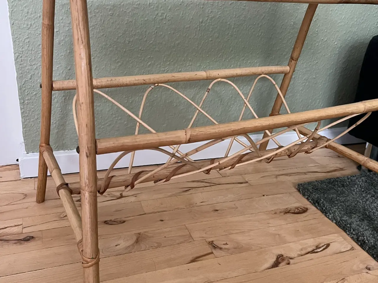 Billede 2 - Sidebord i bambus og glas