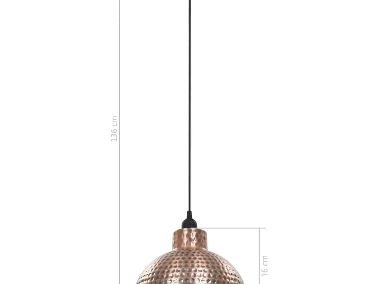 Billede 10 - Loftlamper halvkugle 2 stk. kobberfarvet