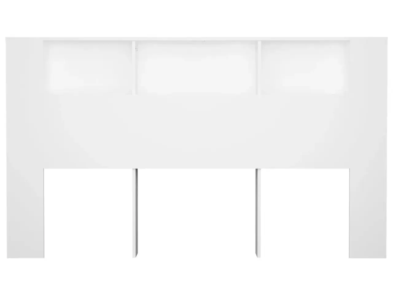 Billede 4 - Sengegavl med opbevaring 180×18,5×104,5 cm - hvid