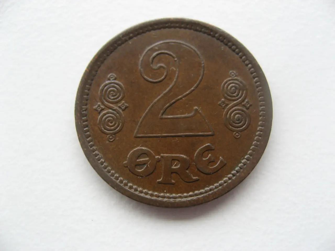 Billede 2 - SÆRDELES Flot bronze 2 øre 1917, godt årstal