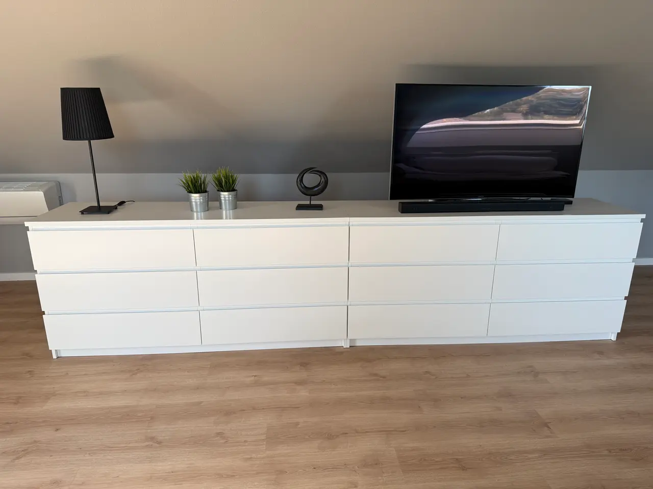 Billede 1 - Malm hvide dobbelt kommode