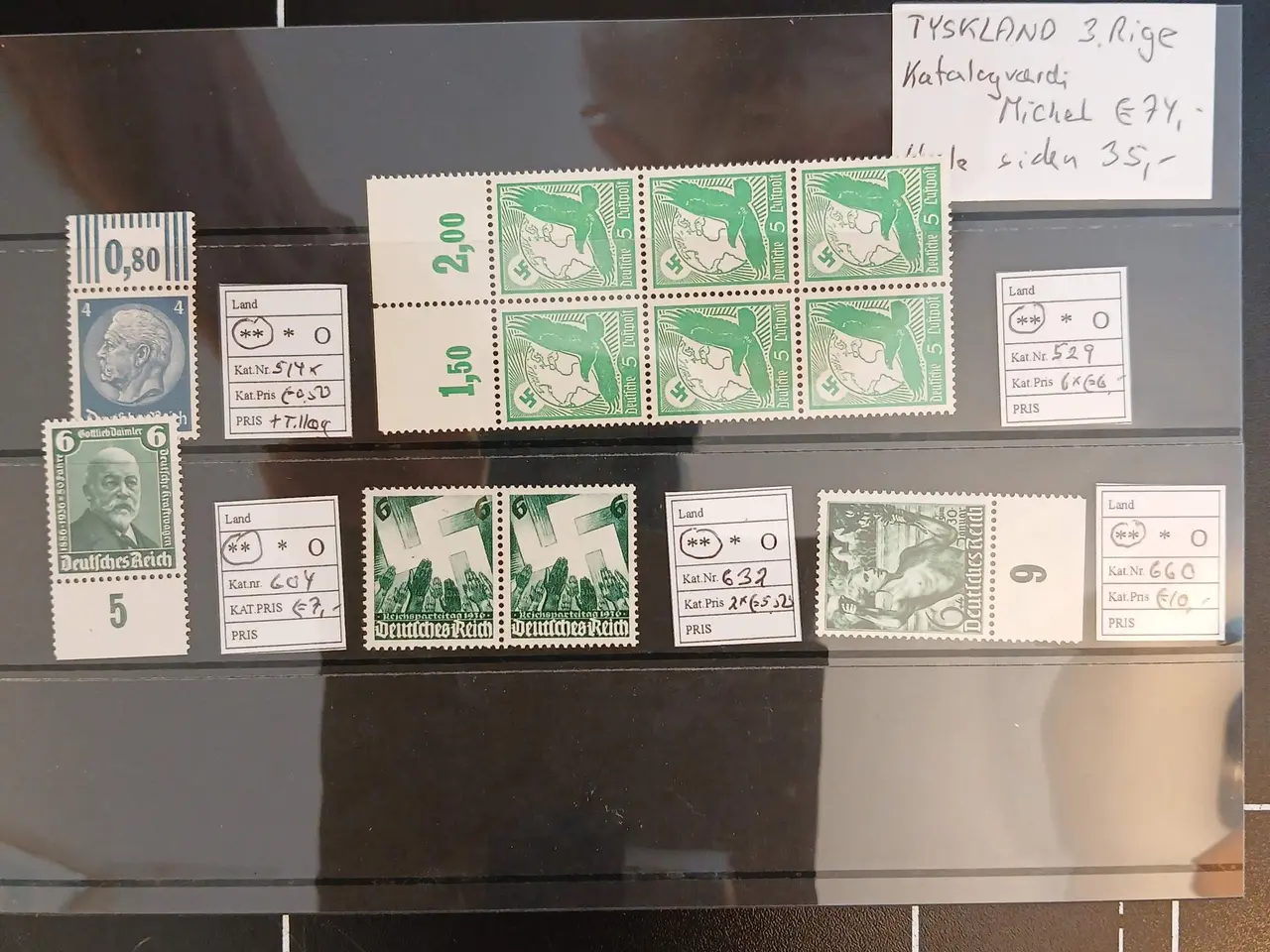 Billede 3 - Deutsches Reich (321) 3 plancher med postfriske mm