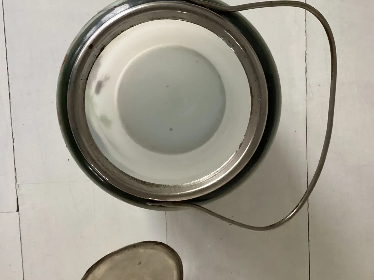 Billede 5 - Ældre opaline glas’ kiksespand 