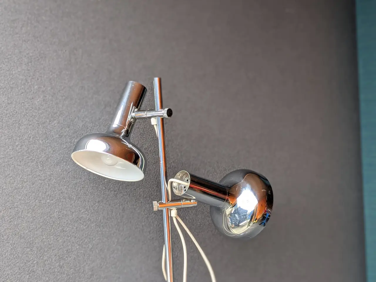 Billede 1 - Gulvlampe i krom ca 1960-70.