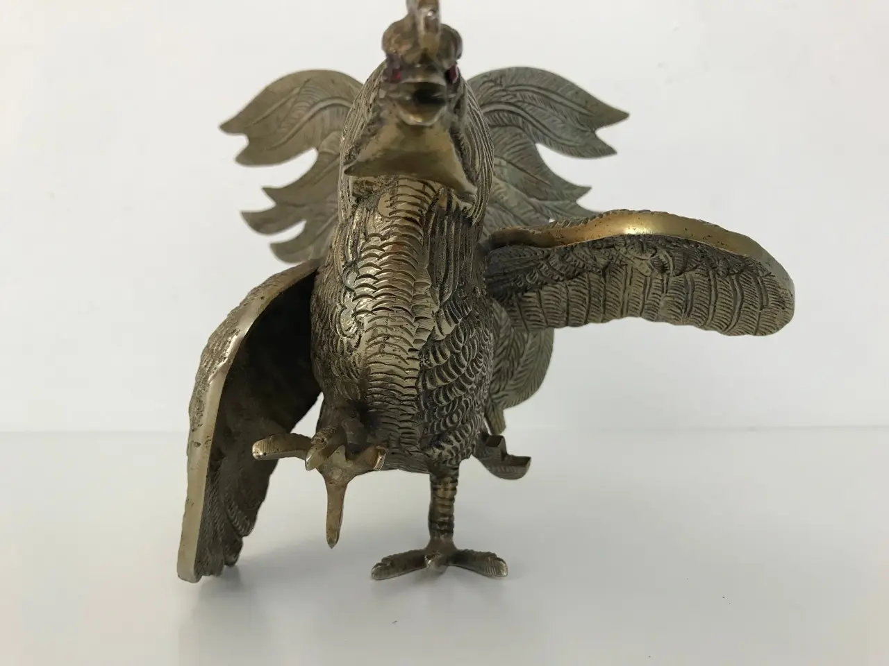 Billede 8 - Vintage messing hane figur