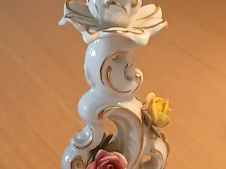 Intakt luksus Dresden porcelænslysesta