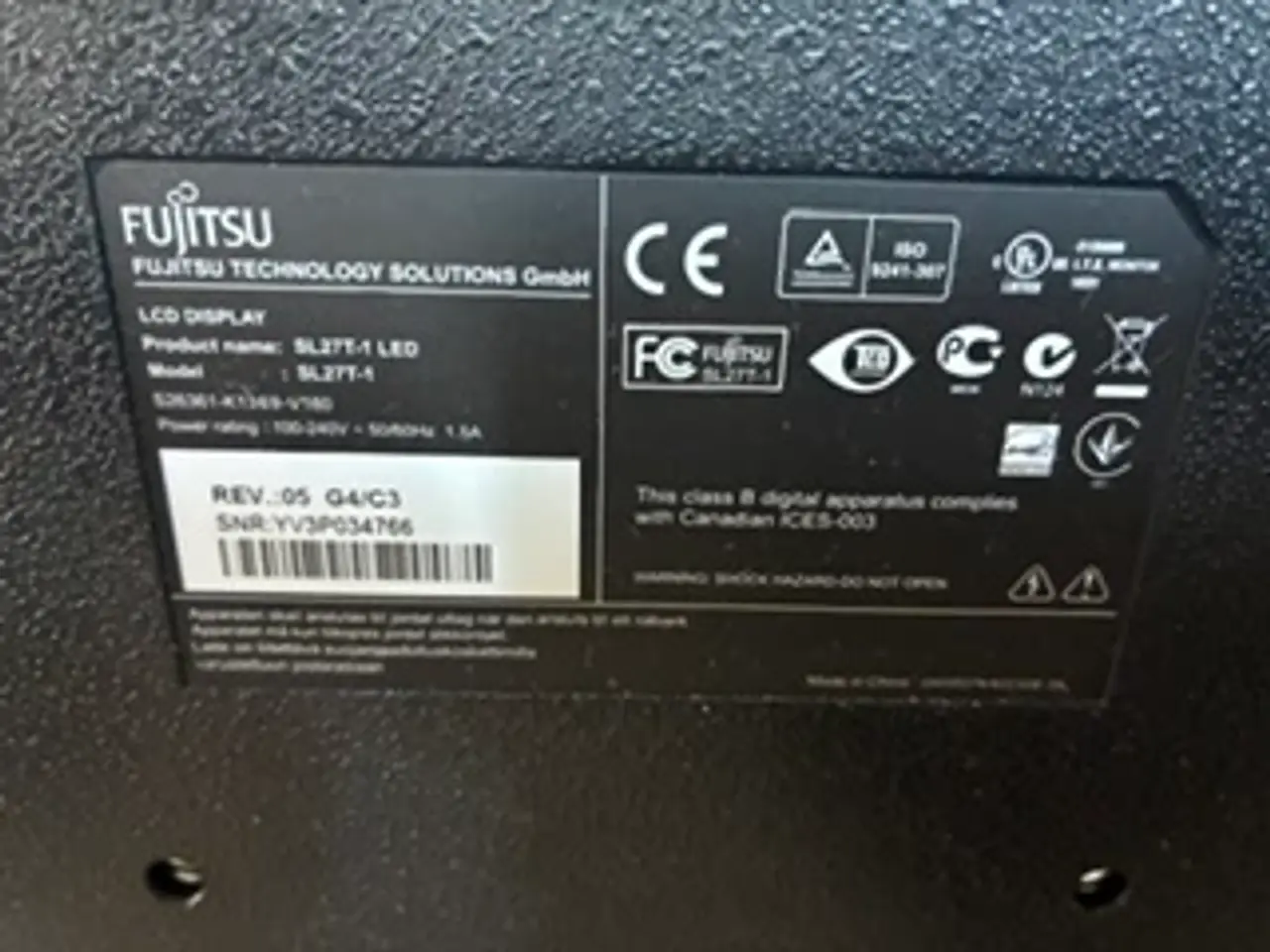 Billede 2 - Fujitsu SL27T-1 LED pc skærm
