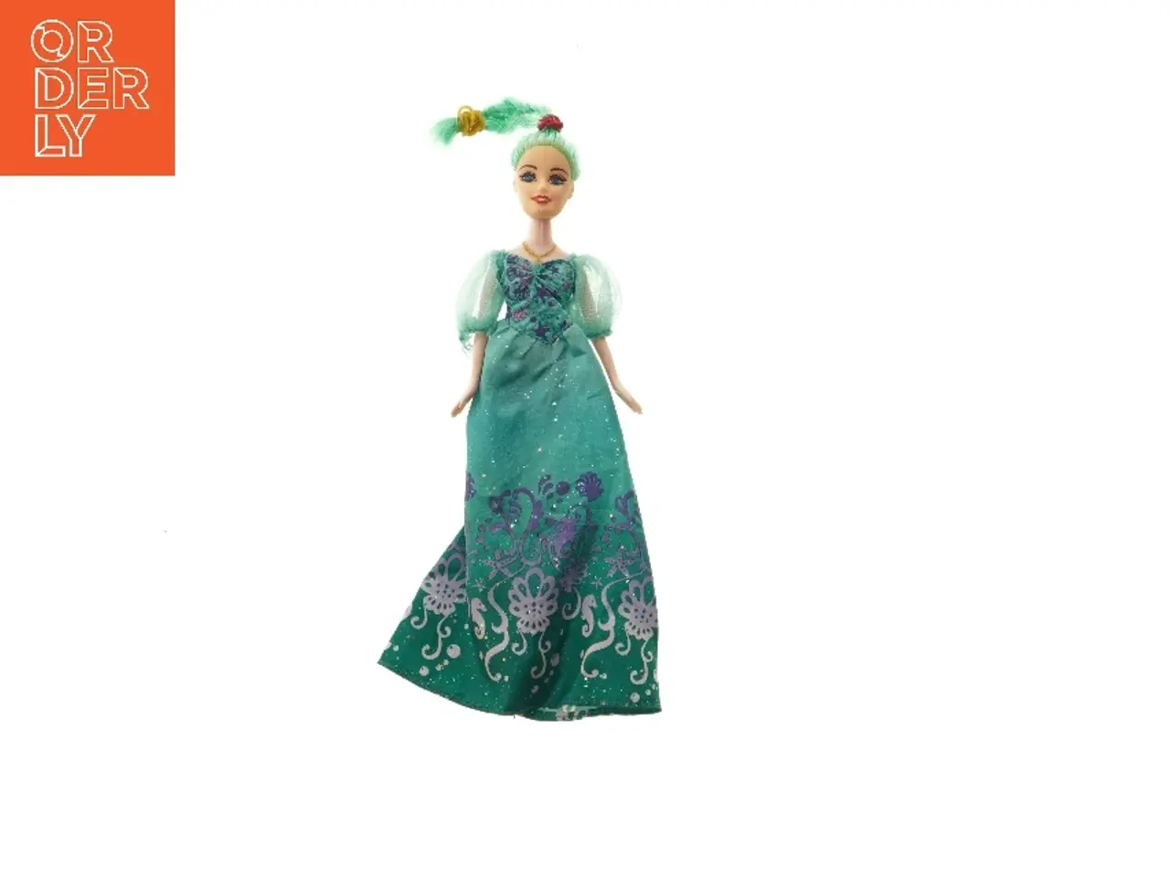 Billede 1 - Prinsesse dukke i grøn kjole fra Barbie (str. 24 cm)