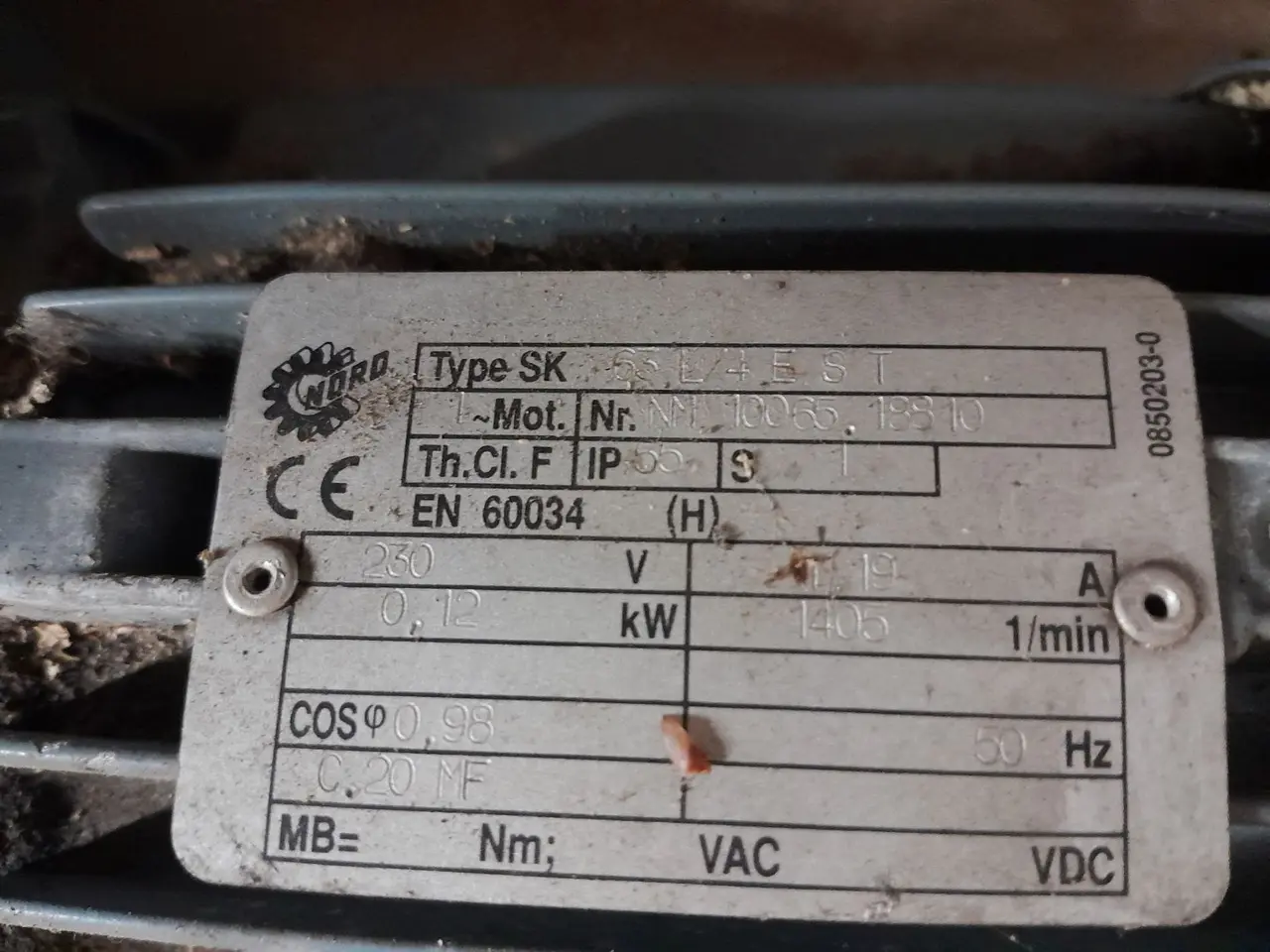 Billede 3 - Nordgear gearmotor til 240V