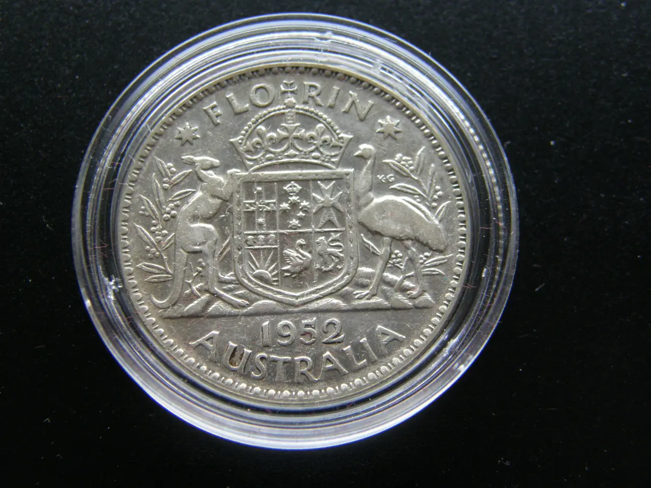 Billede 1 - Australien 1 Florin 1952 Sølv KM#48