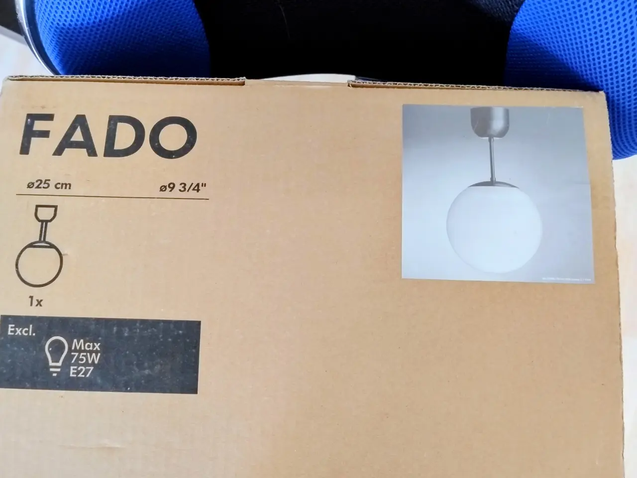 Billede 2 - Loftlampe hvid glas 25cm