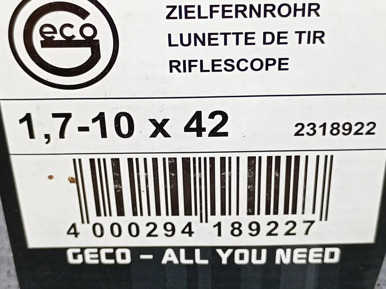 Billede 9 - GECO 1.7-10x42 IR sigtekikkert inklusiv 