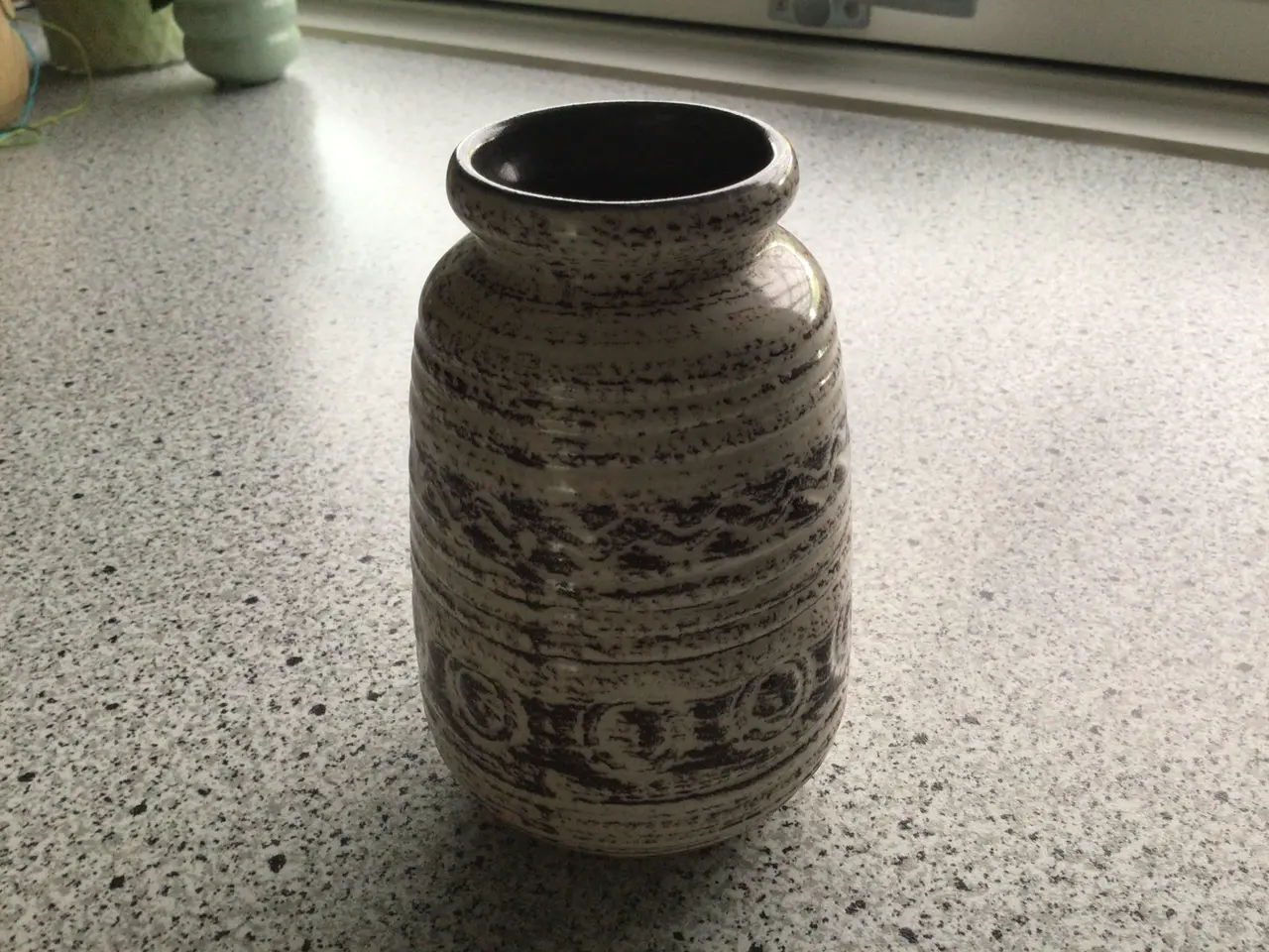 Billede 2 - Vase 12 cm i brunlige nuancer