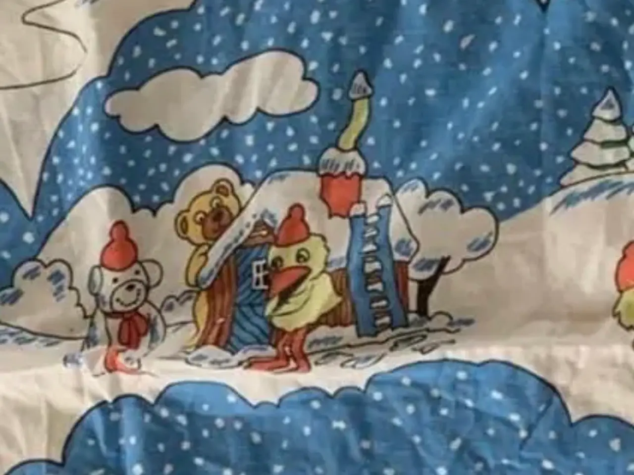 Billede 1 - SØGER BAMSES JULEREJSE SENGETØJ/GARDIN