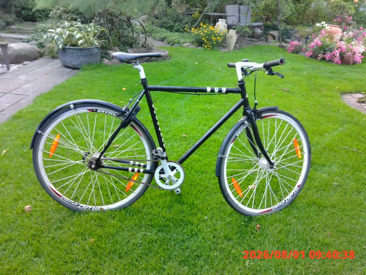 Billede 1 - Sort unisex racercykel med 55 cm stel og 28" hjul,