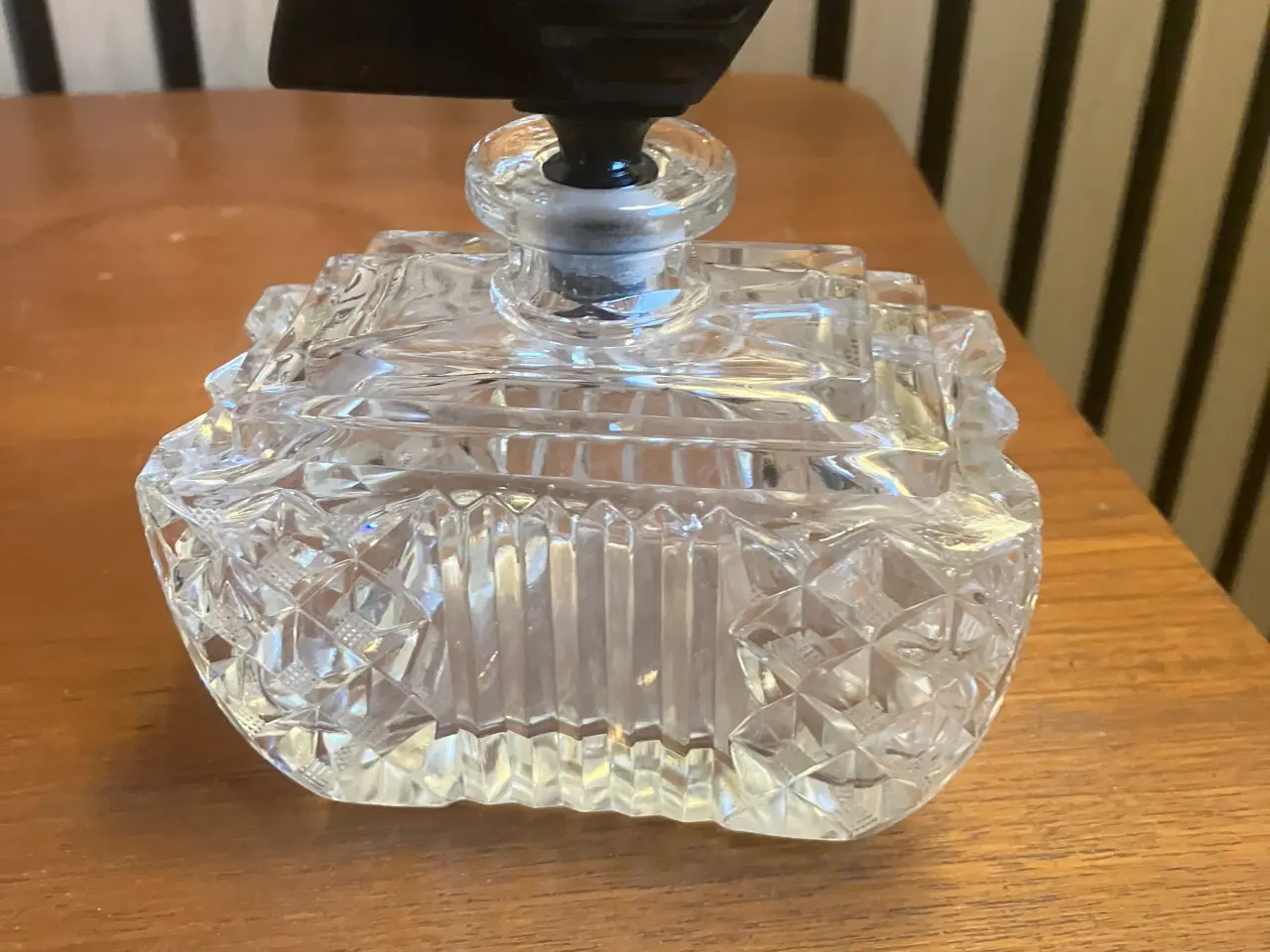 Billede 2 - Krystalglas parfume- eller duftflakon med låg