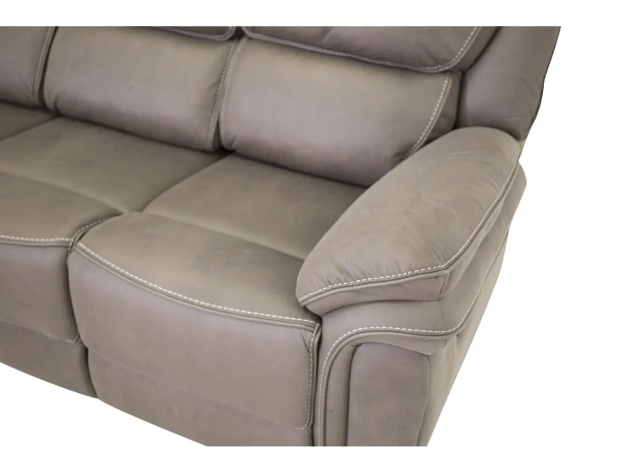 Billede 3 - Christopher 3 pers Recliner Sofa - Grå Ruskindsblød mikrofiber