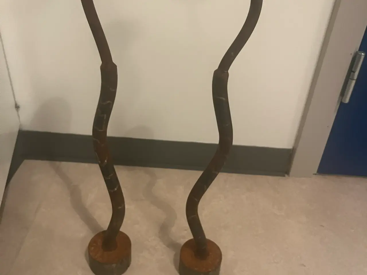 Billede 3 - Patinerede gulv lysestager 