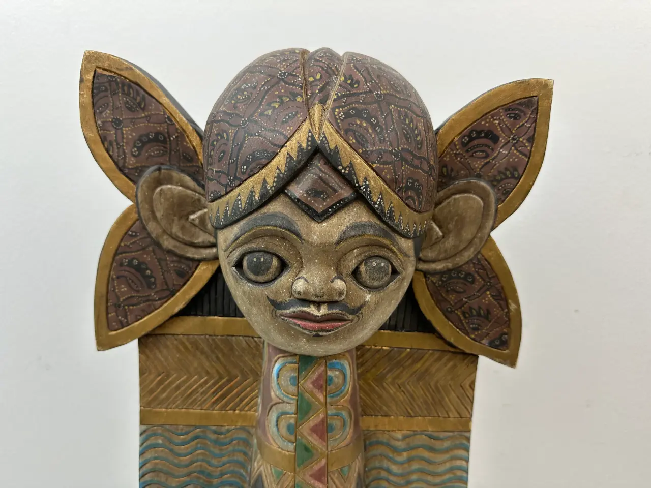 Billede 2 - Flot asiatisk træfigur / træskulptur