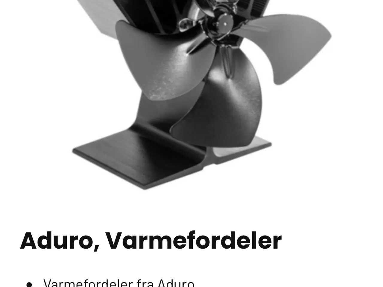 Billede 6 - Varmefordeler, Aduro store fan