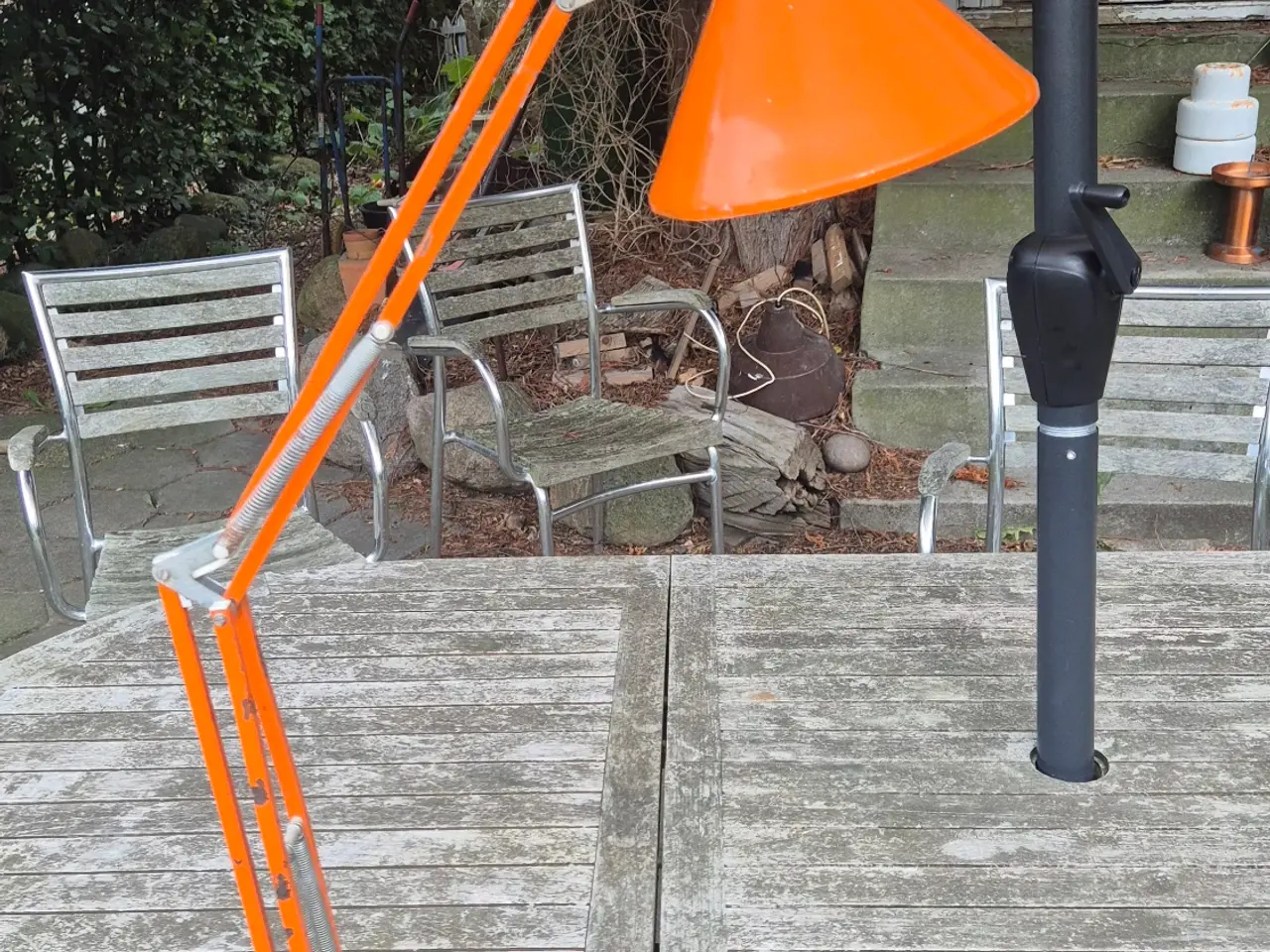 Billede 14 - Rustik og solid orange arkitektlampe