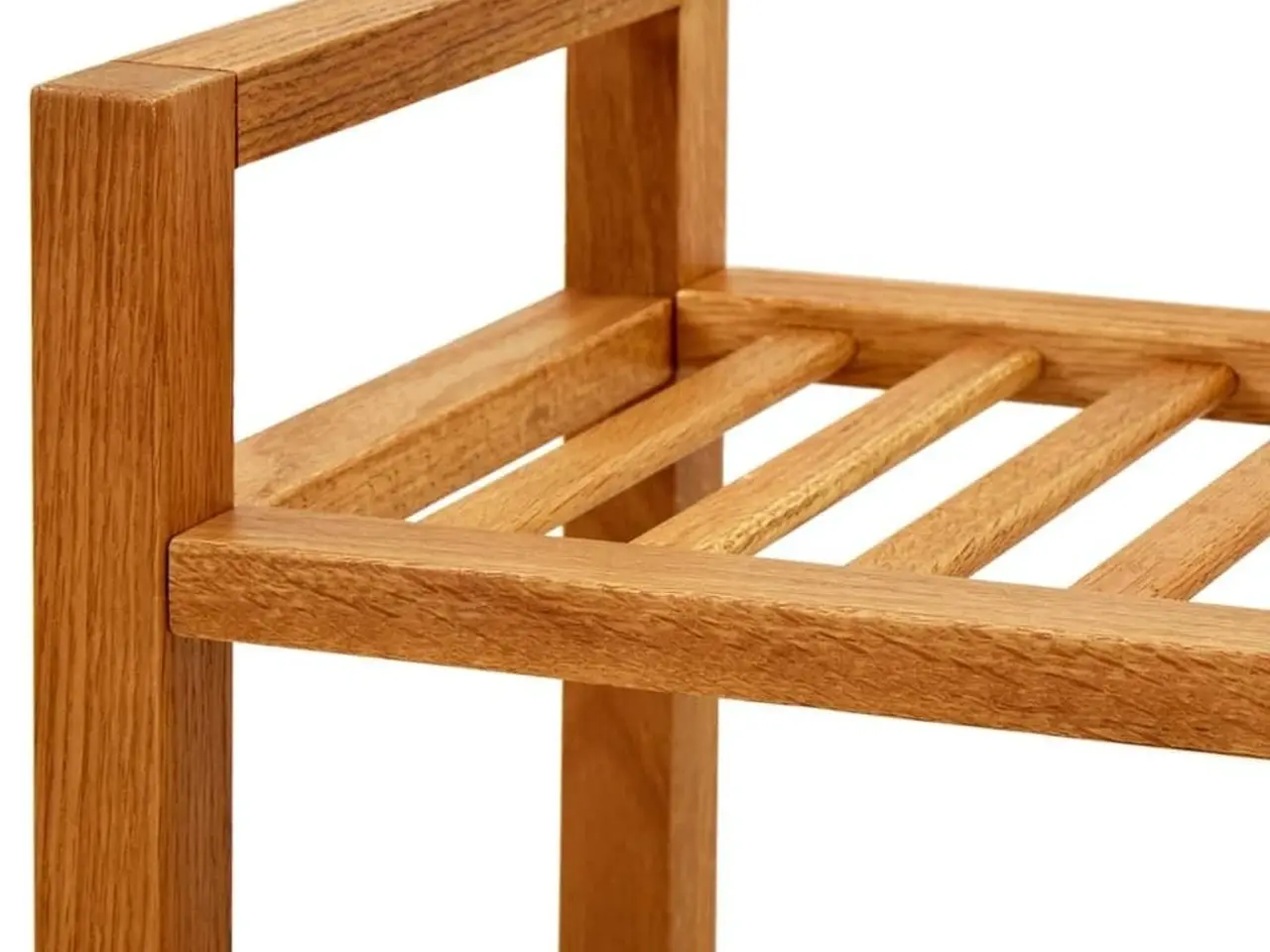 Billede 5 - Skostativ med 4 hylder i massivt egetræ - 100 x 27 x 80 cm